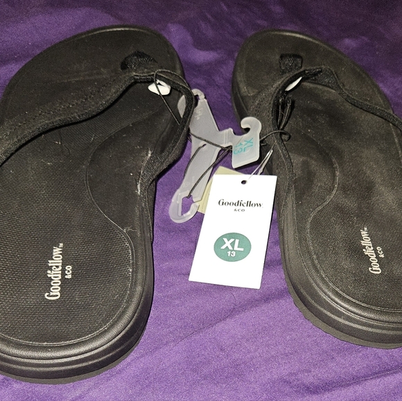 Goodfellow & Co Mens Black Ian Flip Flop Thong Sandals Easy On & Off Swim Sz 13 - Picture 9 of 11
